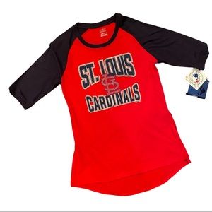 St. Louis Cardinals Girl’s 3/4 Sleeve Embellished Tunic- NWT